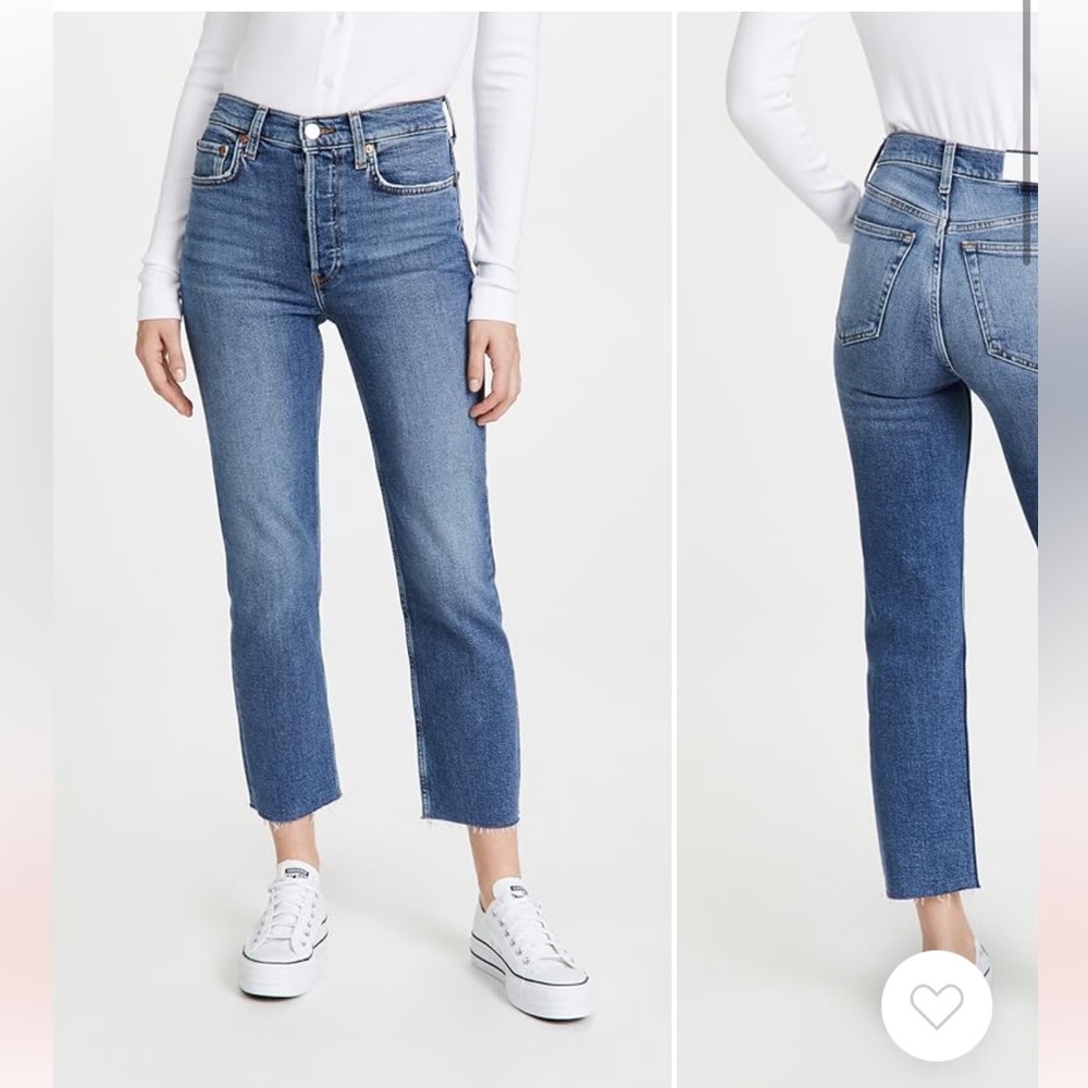 RE/DONE High Rise Comfort Stretch Stove Pipe Jeans